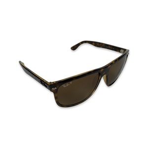 Ray-Ban Boyfriend Polished Light Havana Frames with Brown Polarized Lenses